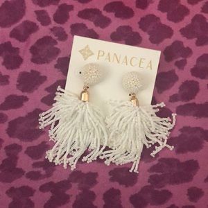 3for$30| Panacea Rachel Zoe Tassel White Earrings